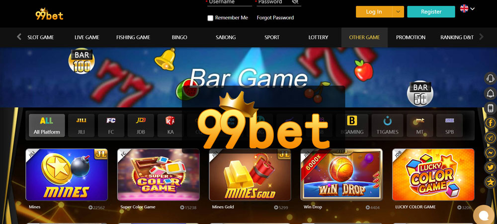 Games Available at99bet Online Casino